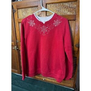 Holiday winter grandma crew sweatshirt.  Size medium